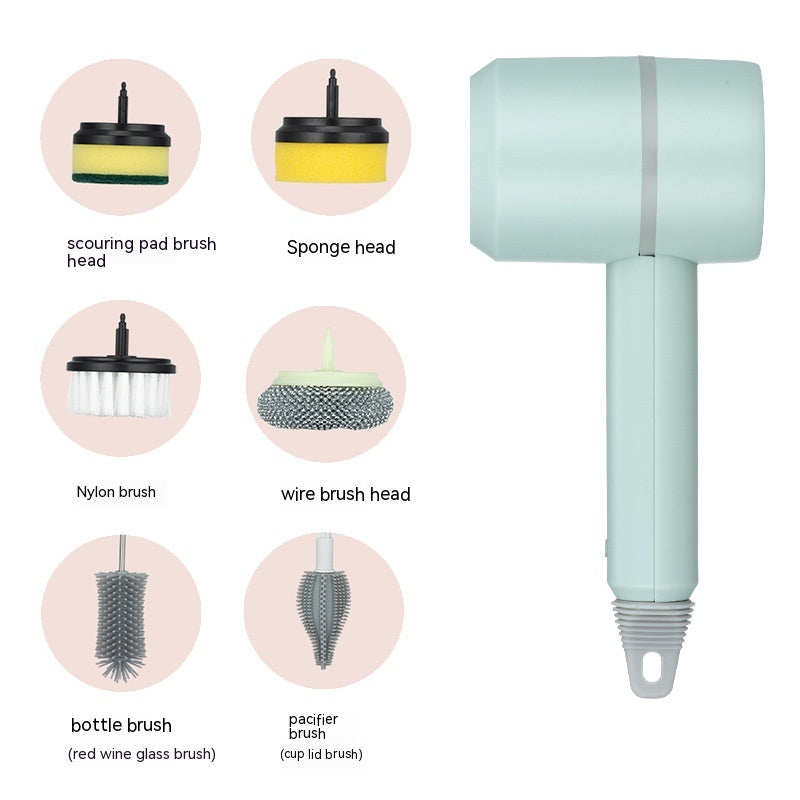 Wireless and USB Rechargeable Electric Cleaning Brush for Dishwashing/Bathtub/Tile Cleaning.