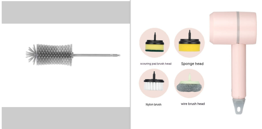 Wireless and USB Rechargeable Electric Cleaning Brush for Dishwashing/Bathtub/Tile Cleaning.