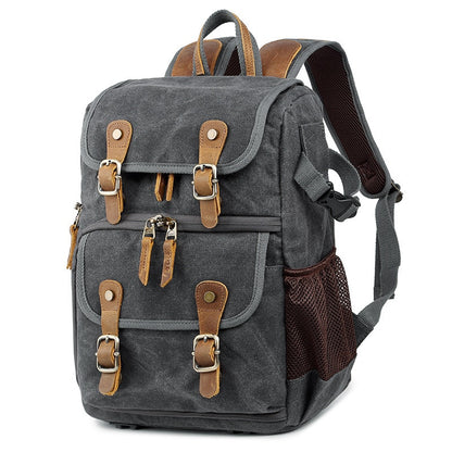 High Capacity Batik Canvas Fabric Photography Bag Outdoor Waterproof Camera Shoulders Backpack for Canon Nikon Sony DSLR SLR