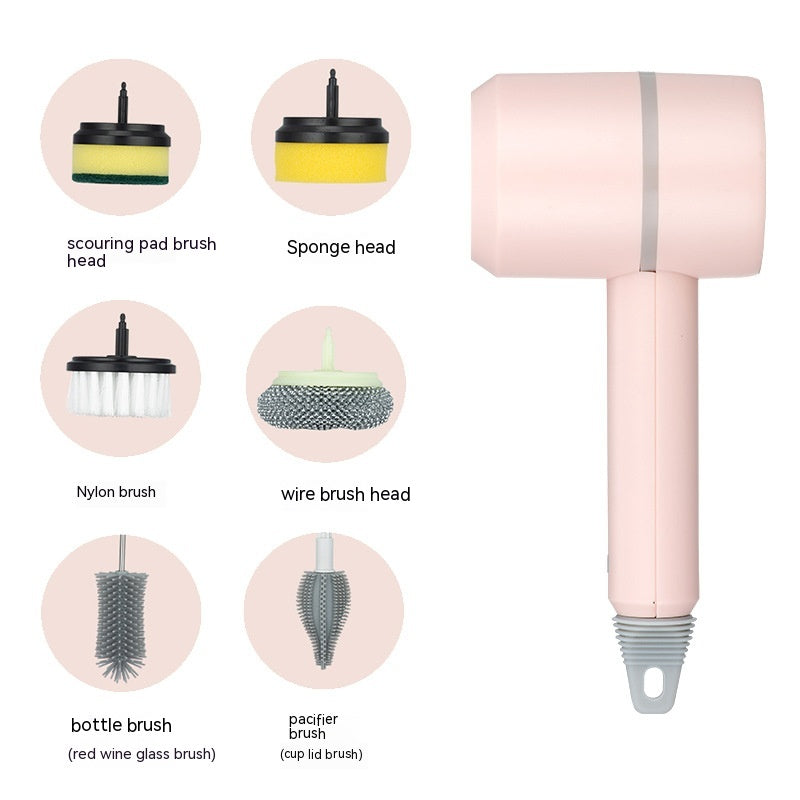 Wireless and USB Rechargeable Electric Cleaning Brush for Dishwashing/Bathtub/Tile Cleaning.