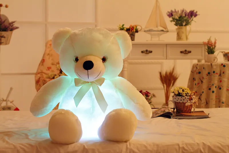 Light Up LED Teddy Bear, Stuffed with Plush, Colorful Glowing Teddy Bear for Kids