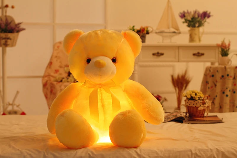 Light Up LED Teddy Bear, Stuffed with Plush, Colorful Glowing Teddy Bear for Kids