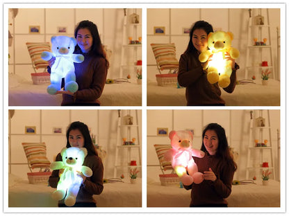 Light Up LED Teddy Bear, Stuffed with Plush, Colorful Glowing Teddy Bear for Kids