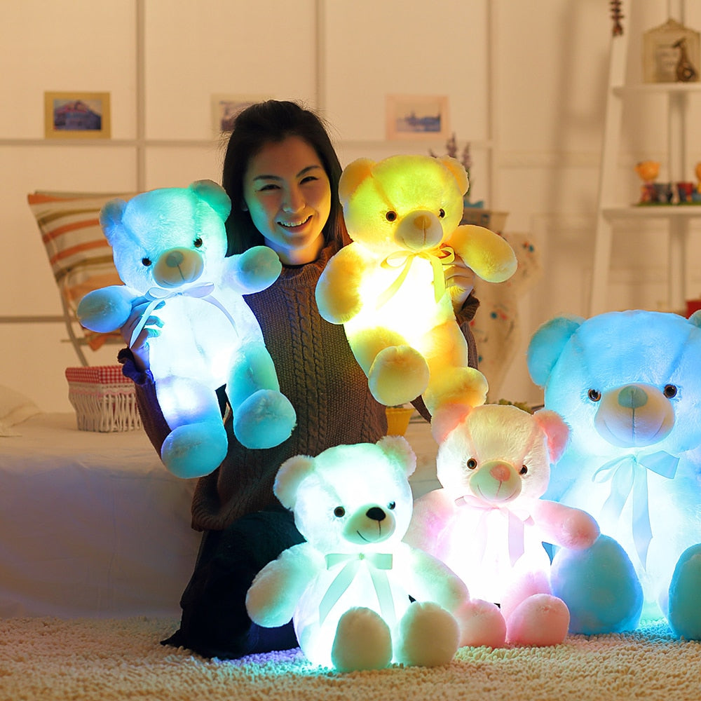 Light Up LED Teddy Bear, Stuffed with Plush, Colorful Glowing Teddy Bear for Kids