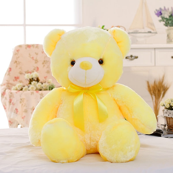 Light Up LED Teddy Bear, Stuffed with Plush, Colorful Glowing Teddy Bear for Kids