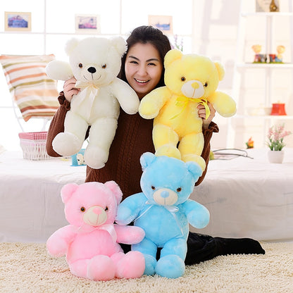 Light Up LED Teddy Bear, Stuffed with Plush, Colorful Glowing Teddy Bear for Kids