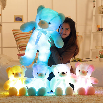 Light Up LED Teddy Bear, Stuffed with Plush, Colorful Glowing Teddy Bear for Kids